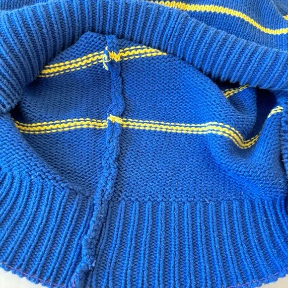 Eddie Bauer Vintage 
Cotton Crew Neck Sweater for Spring
Blue yellow stripes!
L - Picture 14 of 14